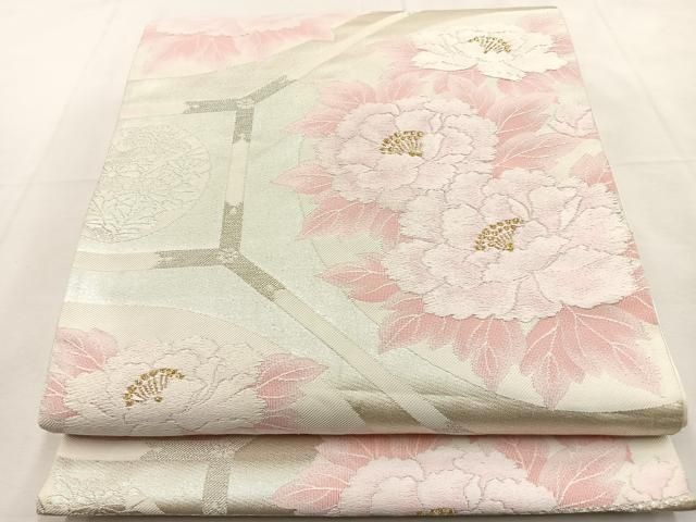 平和屋着物○西陣 全通柄袋帯 霞文 金糸 上代28万 証紙付き 正絹 逸品  