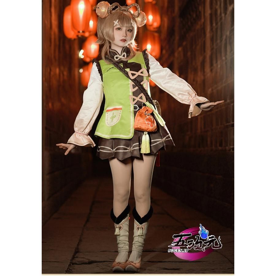 ♥ 火花 原神 コスプレ 瑶瑶 ヨォーヨ 衣装 ウィッグ 靴 追加可 CS091007BJ ハロウィン