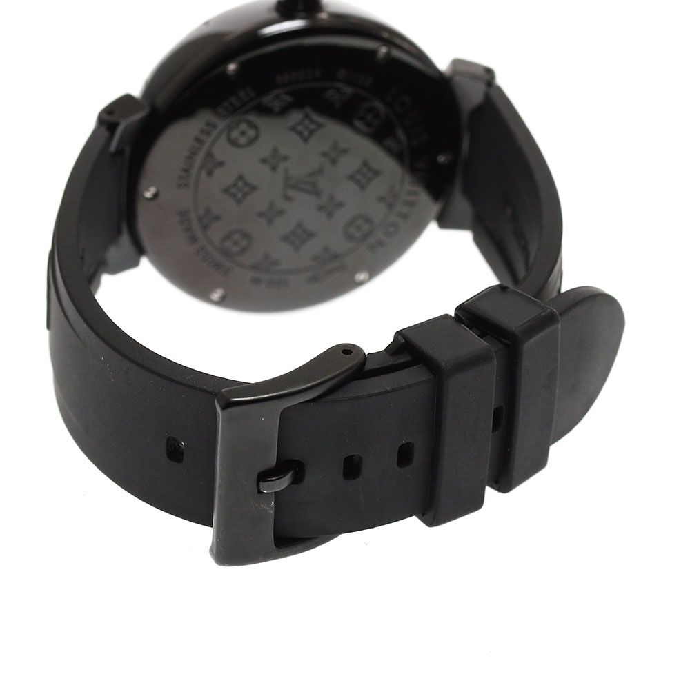 Louis Vuitton GMT ブラック　クォーツ ルイ・ヴィトン LOUIS VUITTON Q113K タンブールインブラック