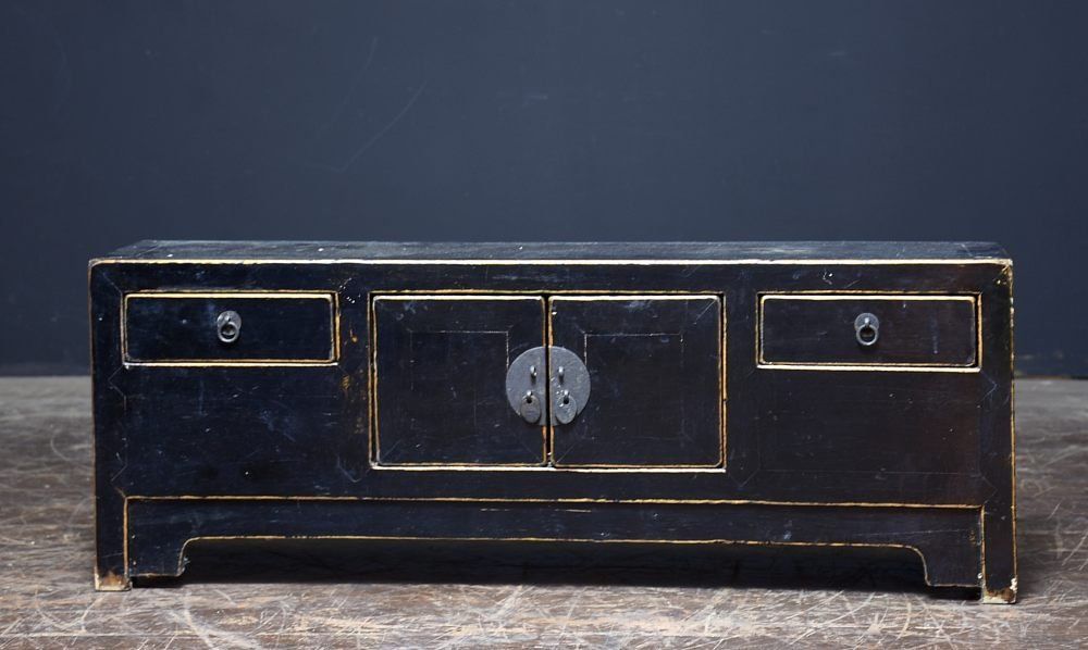 蔵A5419 朝鮮古美術 松材 黒造 書案 ショアン 飾り台 李朝家具