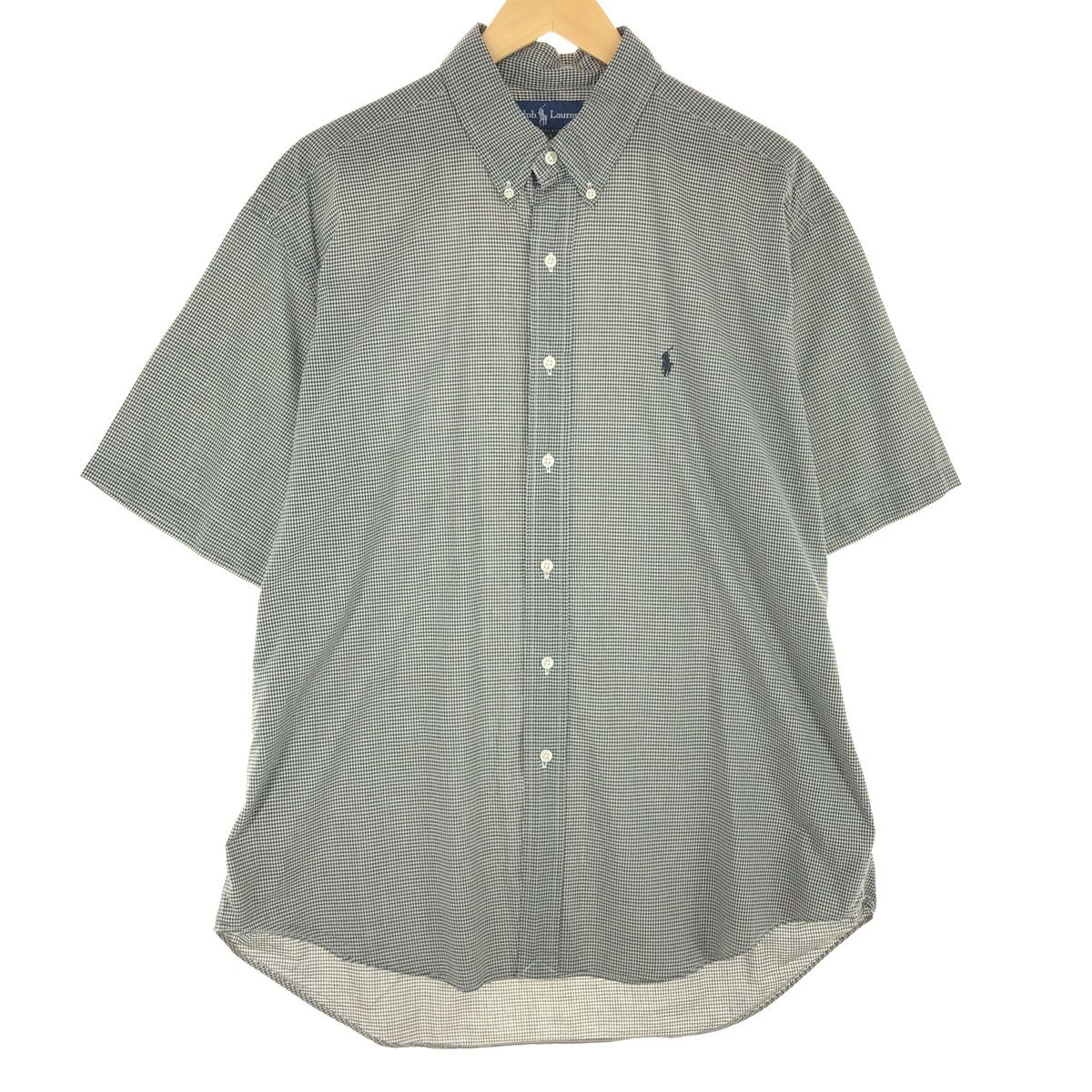 古着 ラルフローレン Ralph Lauren RALPH LAUREN BLAKE 半袖 ボタンダウン チェックシャツ メンズL/eaa454244