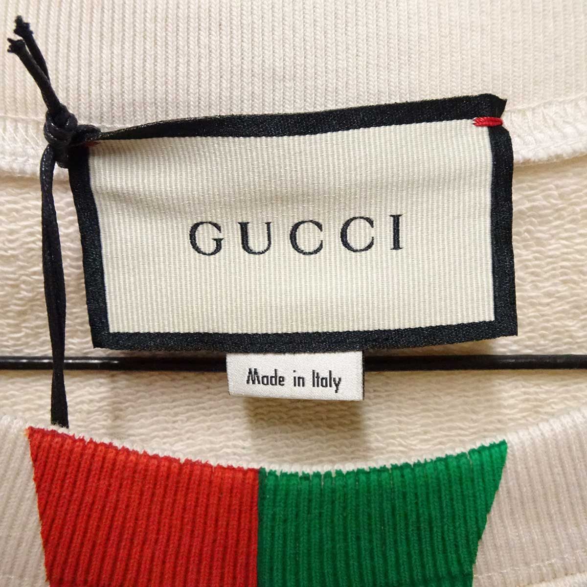 未使用】GUCCI グッチ 20AW FAKE NOTプリント 長袖スウェットシャツ