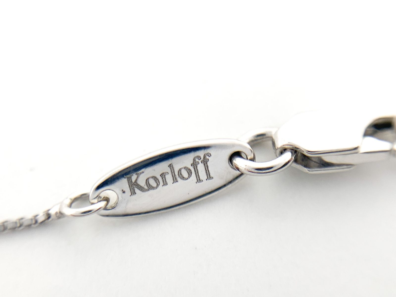 KORLOFF Korloff コルロフ 750 18金ホワイトゴールド ダイヤ エナメル ターコイズブルーカラー ネックレス ペンダント ジュエリー  アクセサリー