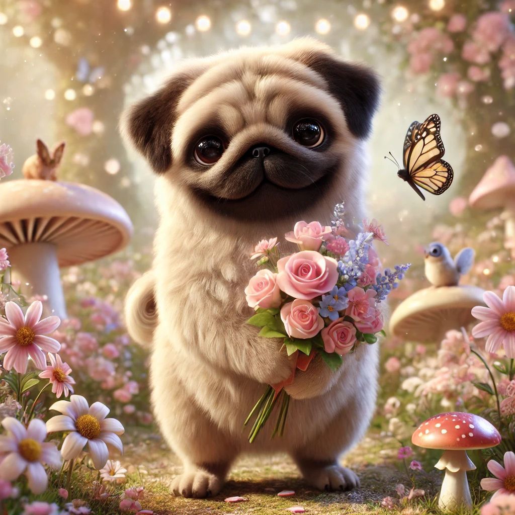 パネル生地　犬柄　姫パジャマポメちゃん　先着6枚　12/14 パネル生地犬柄パグちゃんと薔薇先着6枚1⁄18