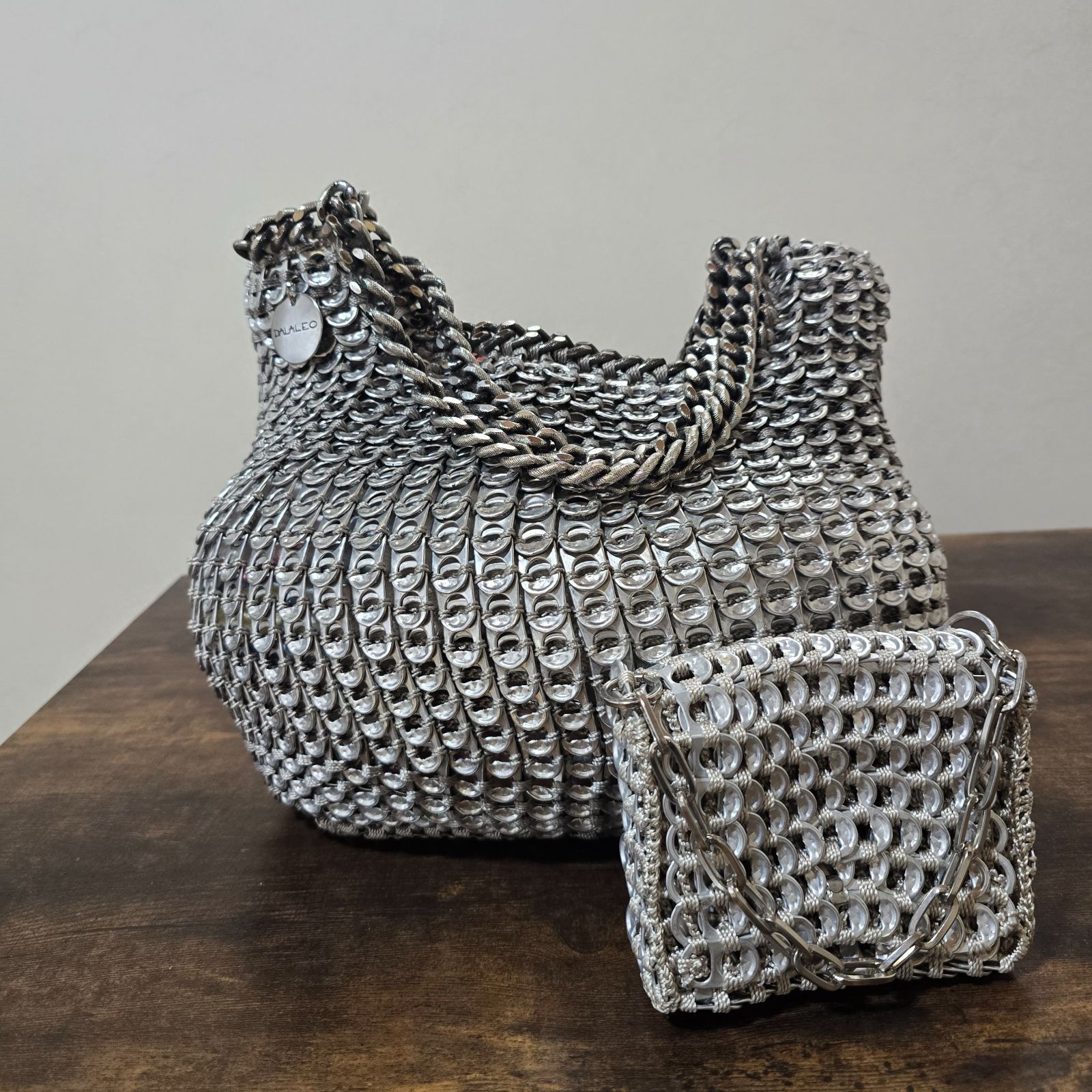 DALALEO☆ダラレオ プルタブ×エコレザー ショルダーバッグ ブラック