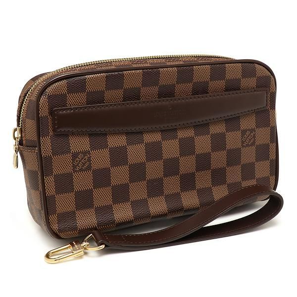 ルイヴィトン LOUIS VUITTON ポシェット サンポール  N41219 ダミエ ポーチ ストラップ付 セカンドバッグ ダミエキャンバス エベヌ ブラウン