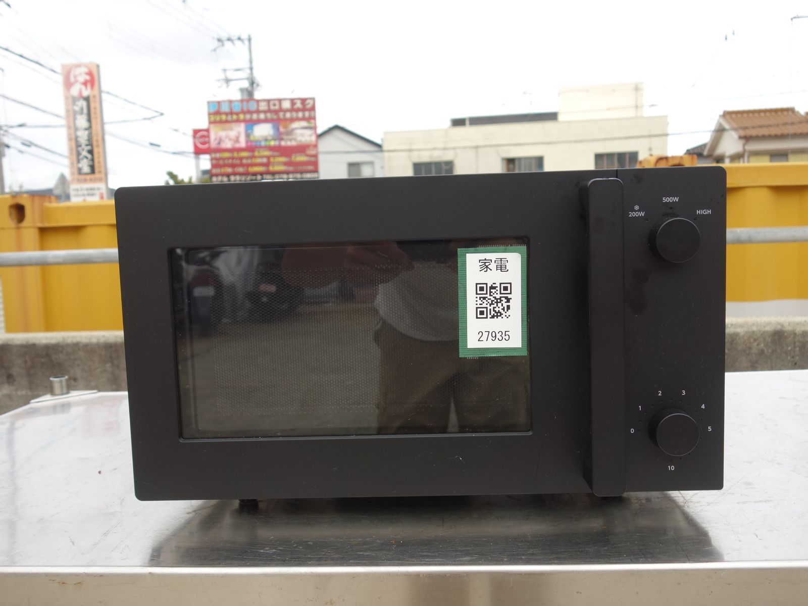 M▽ツインバード 電子レンジ 単機能レンジ 庫内フラット 容量18L ヘルツフリー ブラック DR-E268B 27935