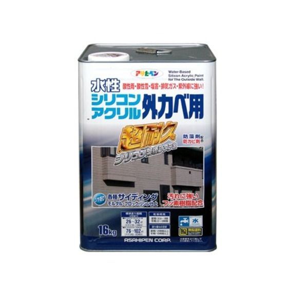 水性シリコンアクリル外かべ用 ソフトグレー 16KG 代引不可