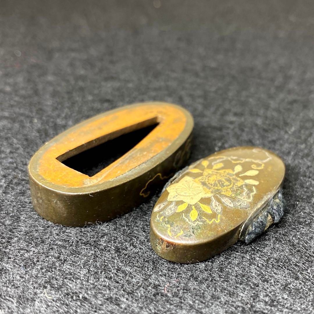 江戸時代 金象嵌縁頭 木箱付 24g 東Y6-0819☆2Fタカニ - メルカリ