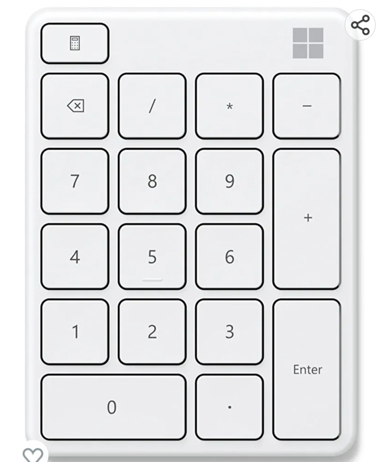 マイクロソフト ナンバー パッド 23O-00018 : ワイヤレス 薄型