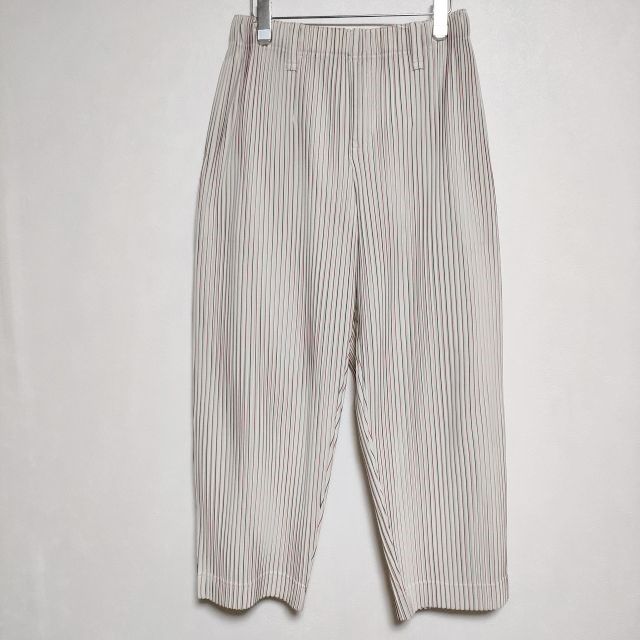 ISSEY MIYAKE イッセイプリーツ 取合い パンツ ベージュ オフホワイト 2