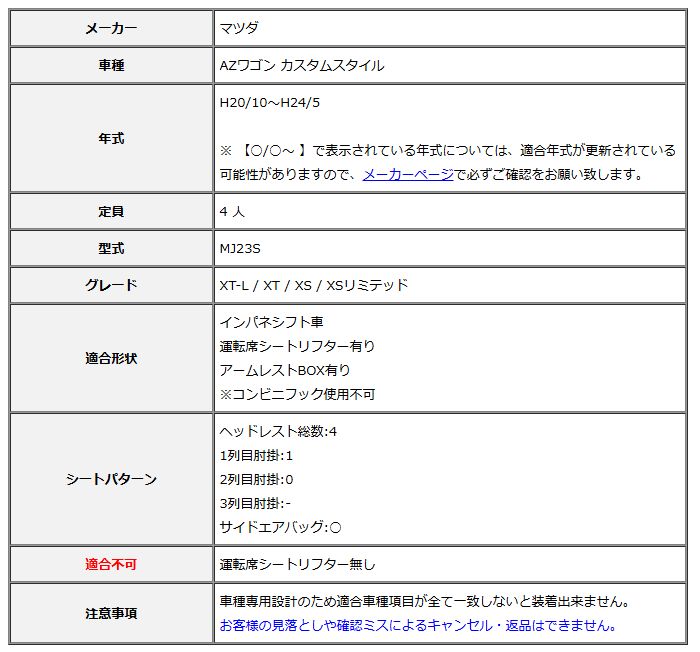 Clazzio クラッツィオ シートカバー DIA ダイヤ AZワゴン カスタムスタイル MJ23S H20|10～H24|5 ES-0632