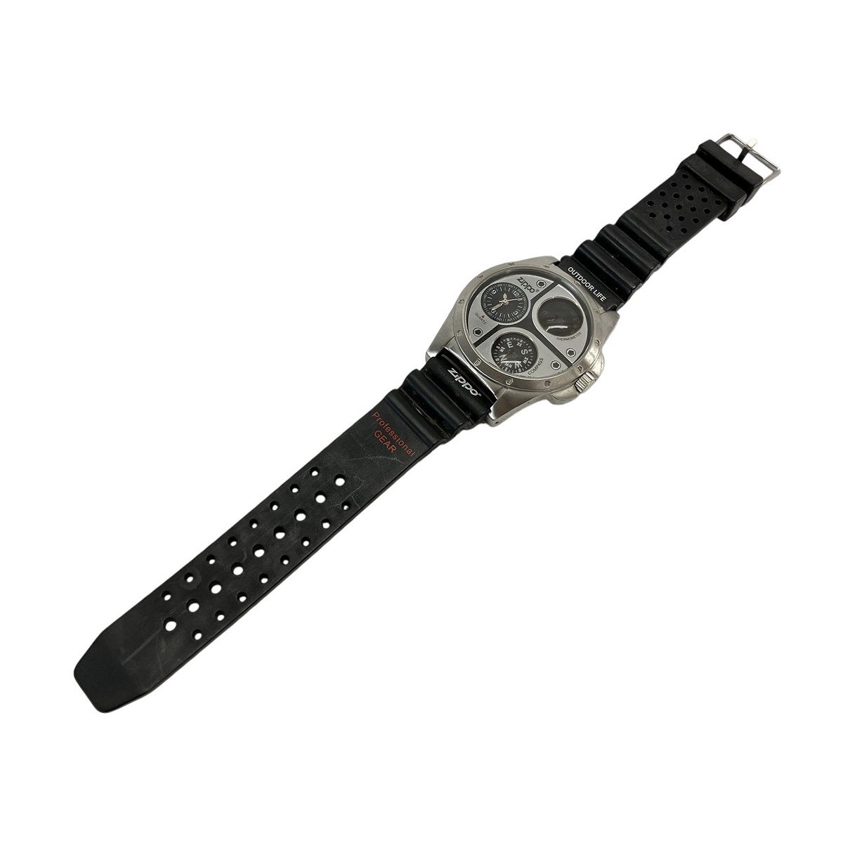 Zippo ジッポ Time Compass 5 タイムコンパス5 不動品 腕時計 温度計 方位計 ジャンク W10523999