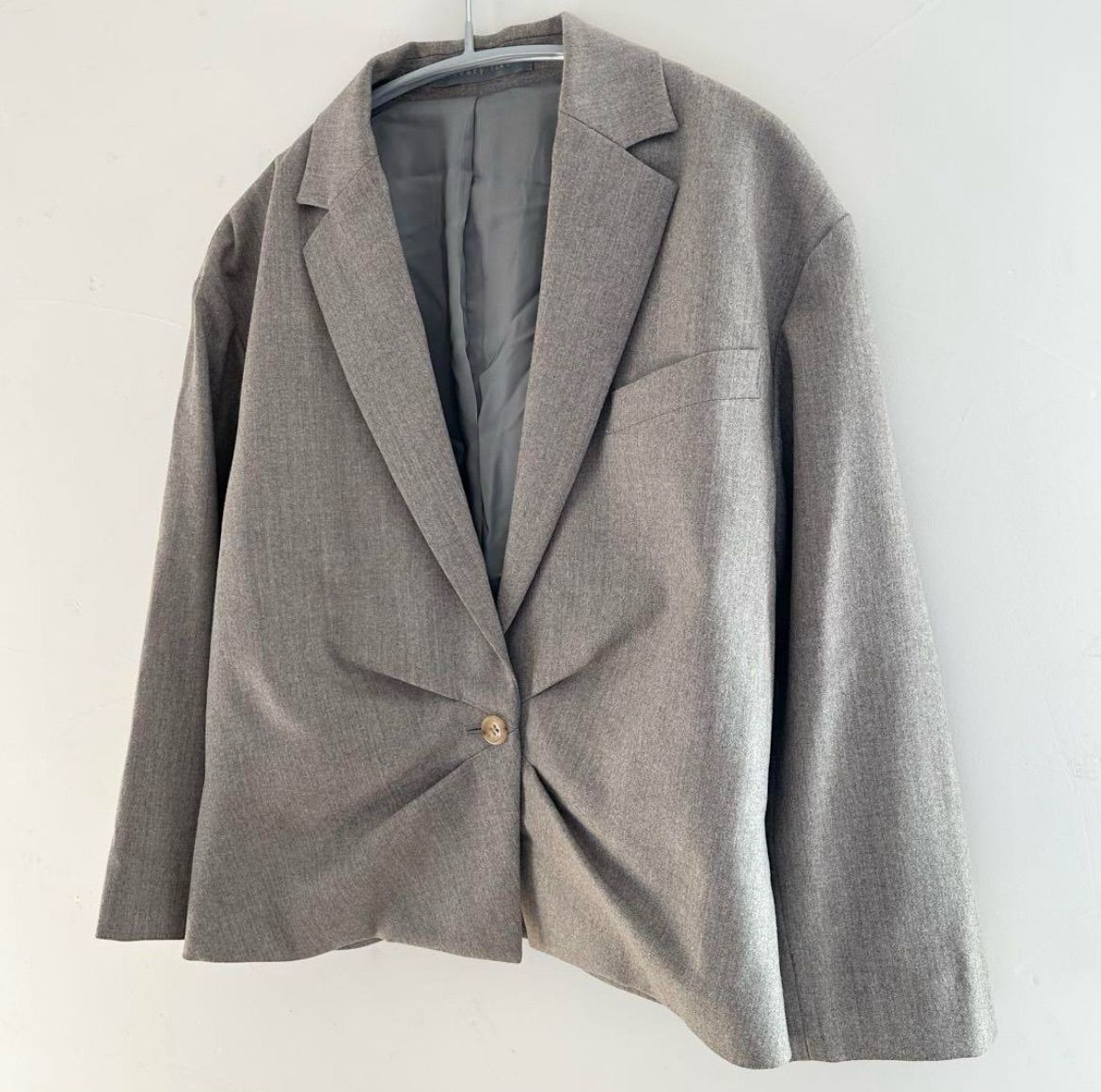 theory luxe イタリア製高級生地 テーラードジャケット ウール混 上品 