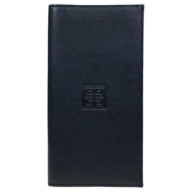 未使用級✩GIVENCHY 二つ折り長財布 札入れ シボ革 4Gロゴ 薄型 GIVENCHY ジバンシー 財布 長財布 ロングウォレット 二つ折り