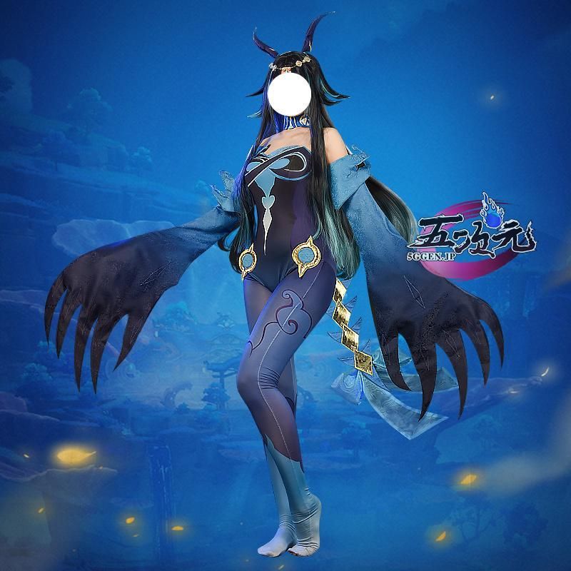 五次元 基萌 原神 コスプレ 水夜叉 伐難 衣装 ハロウィン ハロウィン
