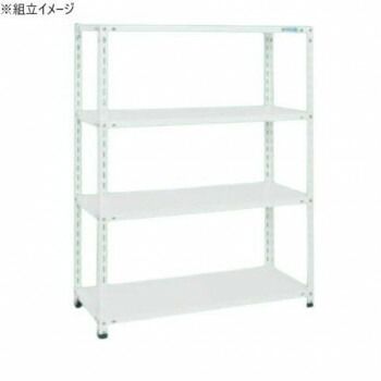 サカエ ショップラック 1200×600×1500mm ホワイト 4段タイプ SHR-2124P