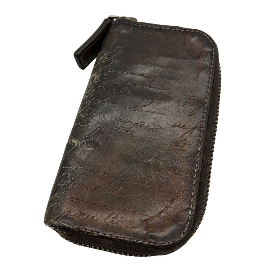 ベルルテッィ レザー キーケース カリグラフィ ブラウン BERLUTI