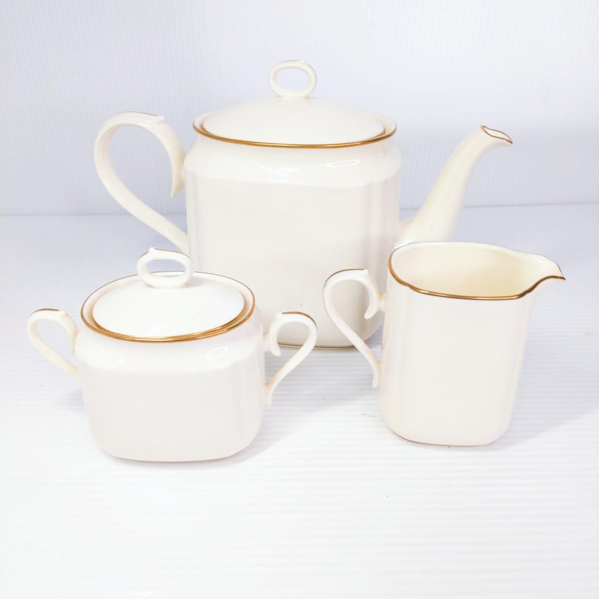 品 ニットーロイヤル オールドノリタケ ボーンチャイナ ポット3点セット〇YR-54036〇