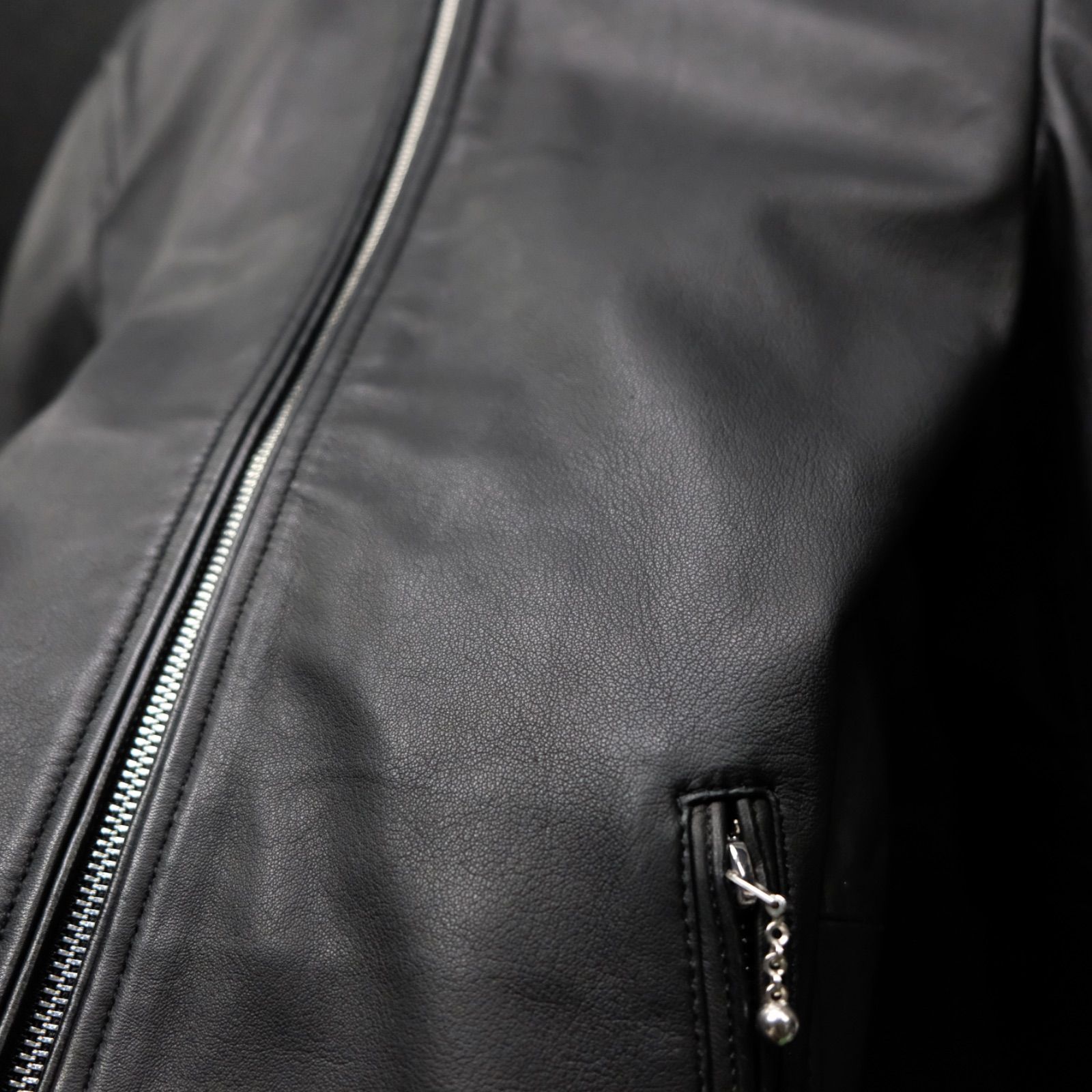 【美品】LHP エルエイチピー オールレザー 羊革 バイカラー スタジャン M 美品】LHP エルエイチピー オールレザー 羊革 バイカラー スタジャン M