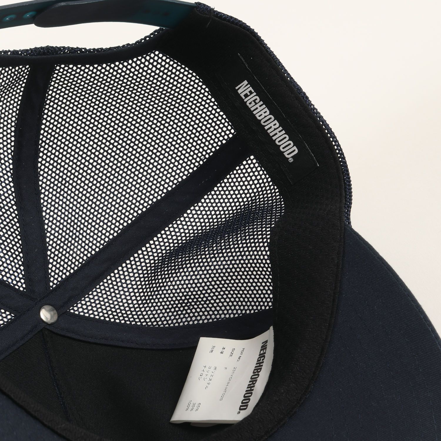 Malbon NEIGHBORHOOD メッシュキャップ ブラック NEIGHBORHOOD ネイバーフッド キャップ / 23SS ブランドロゴ