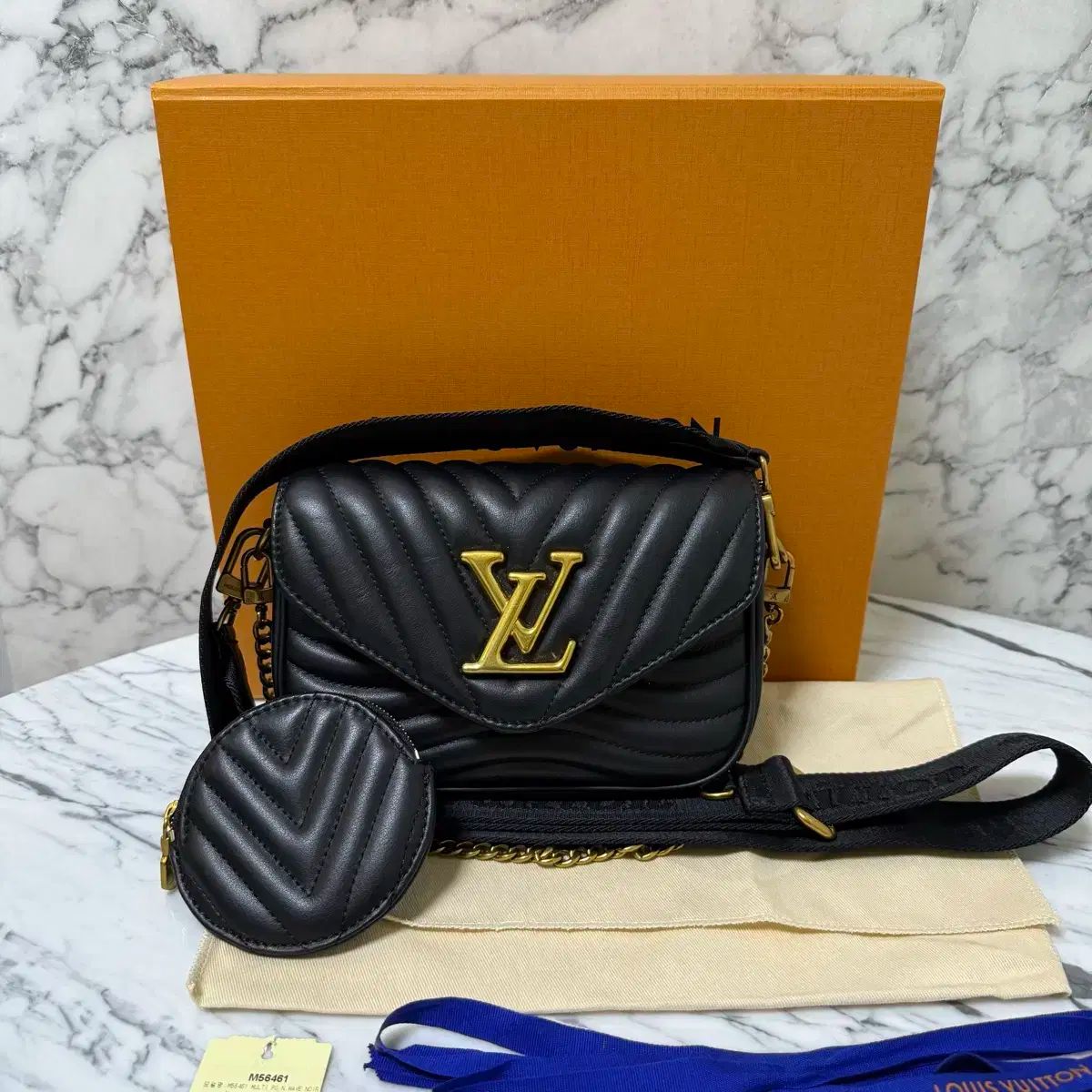 OS Louis Vuitton ルイヴィトン ニューウェーブ マルチポシェット クロスバッグ