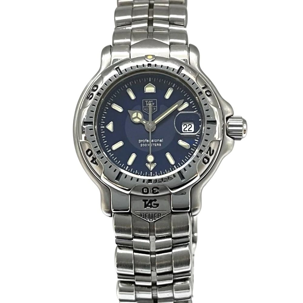 タグホイヤー 6000シリーズ WH1315 29mm 保証書あり ブルー文字盤 クオーツ メタルブレス 稼働品 TAG HEUER 腕時計