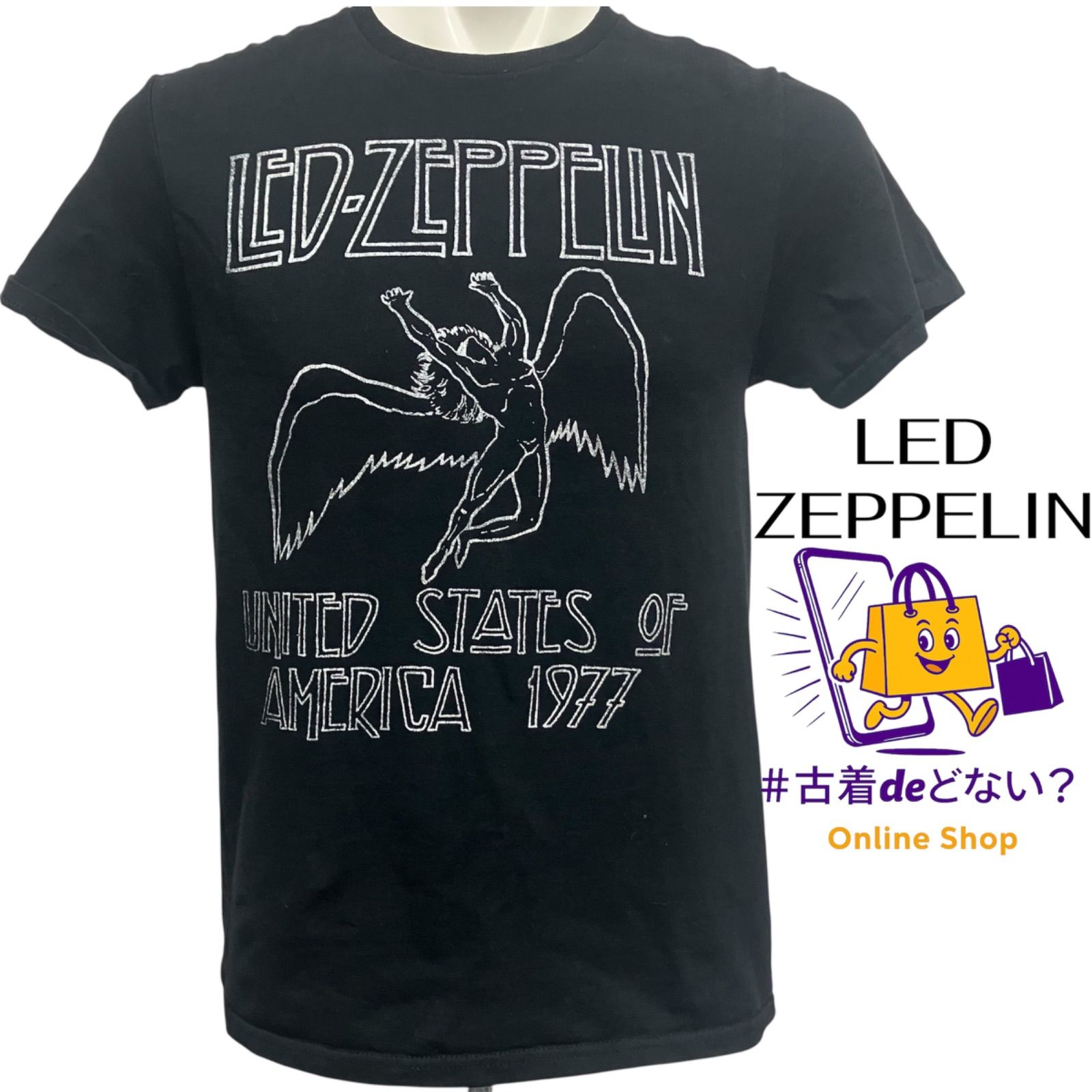 希少！LED ZEPPELIN 1977年ツアーTシャツ！ヴィンテージライクなロック 