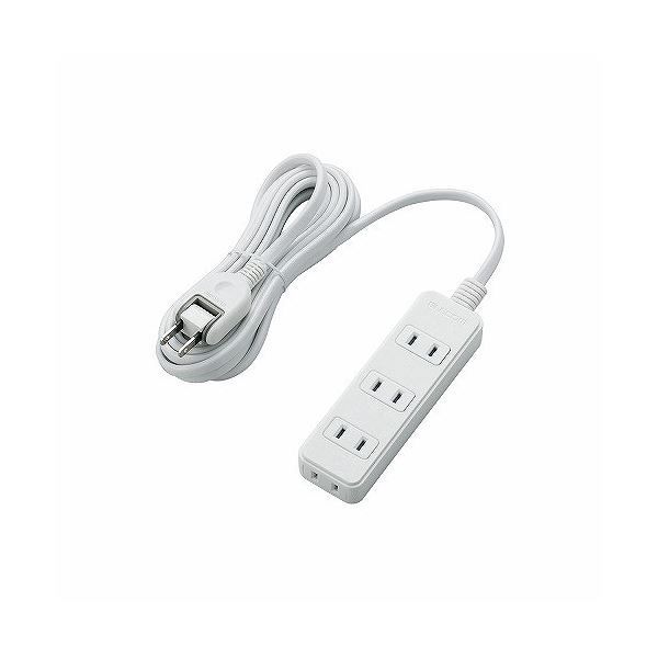 (まとめ)エレコム 電源タップ T-S02-2430WH