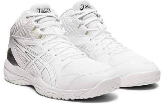 asics アシックス DUNKSHOT MB 9 WHITE/PURE SILVER 22 1064A006 105 | スポーツ スポーツ用品 グッズ ツール 雑貨 靴 シューズ 22センチ キッズ 子ども バスケットボール 軽量性 白 ホワイト 銀 シル
