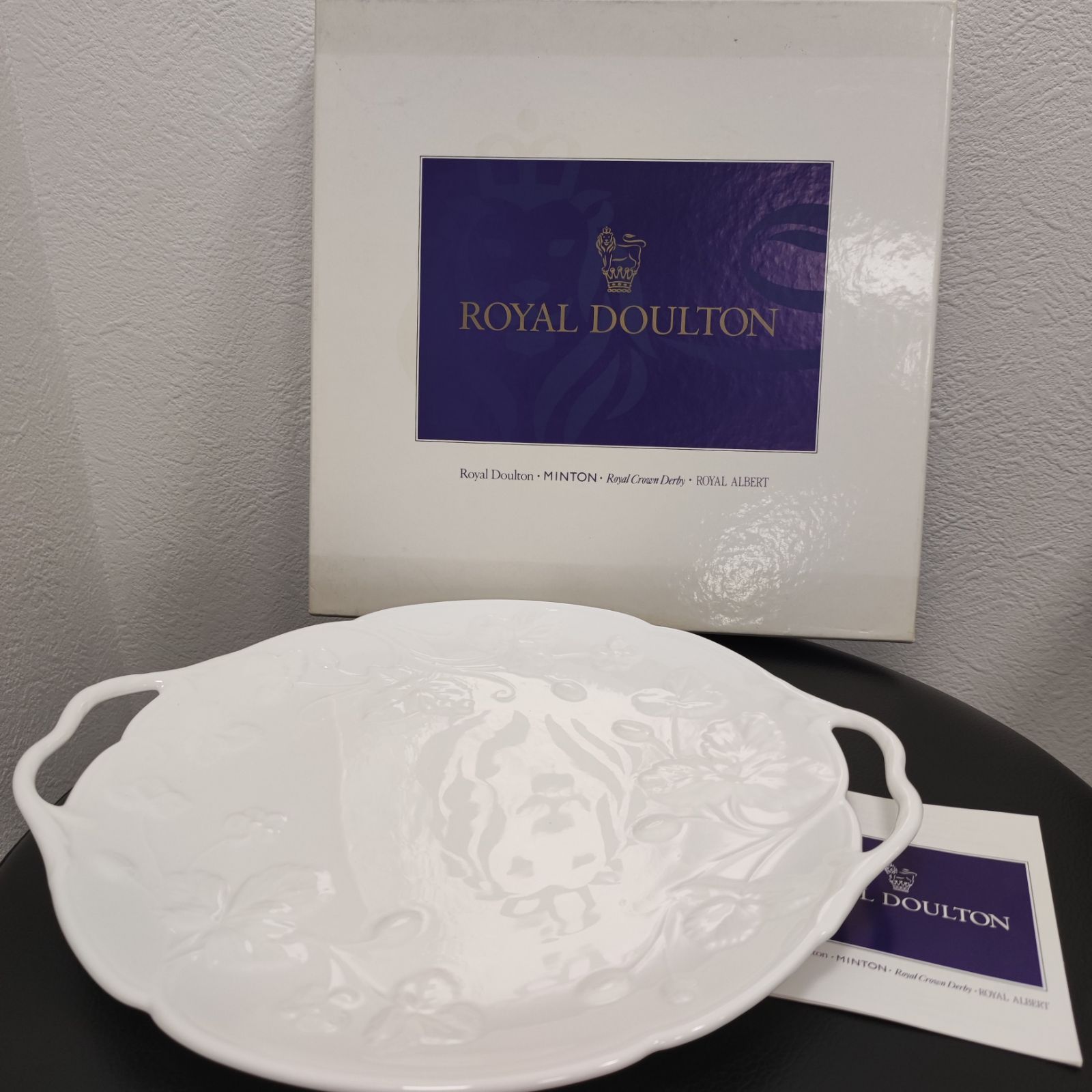 ミントン ビクトリアストロベリーホワイト B&Bプレート MINTON 箱付き 