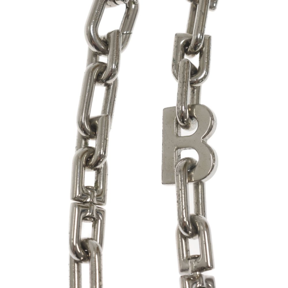 バレンシアガ　ネックレス　 thin B ロゴ シルバー B Chain Thin Necklace in Silver | Balenciaga US