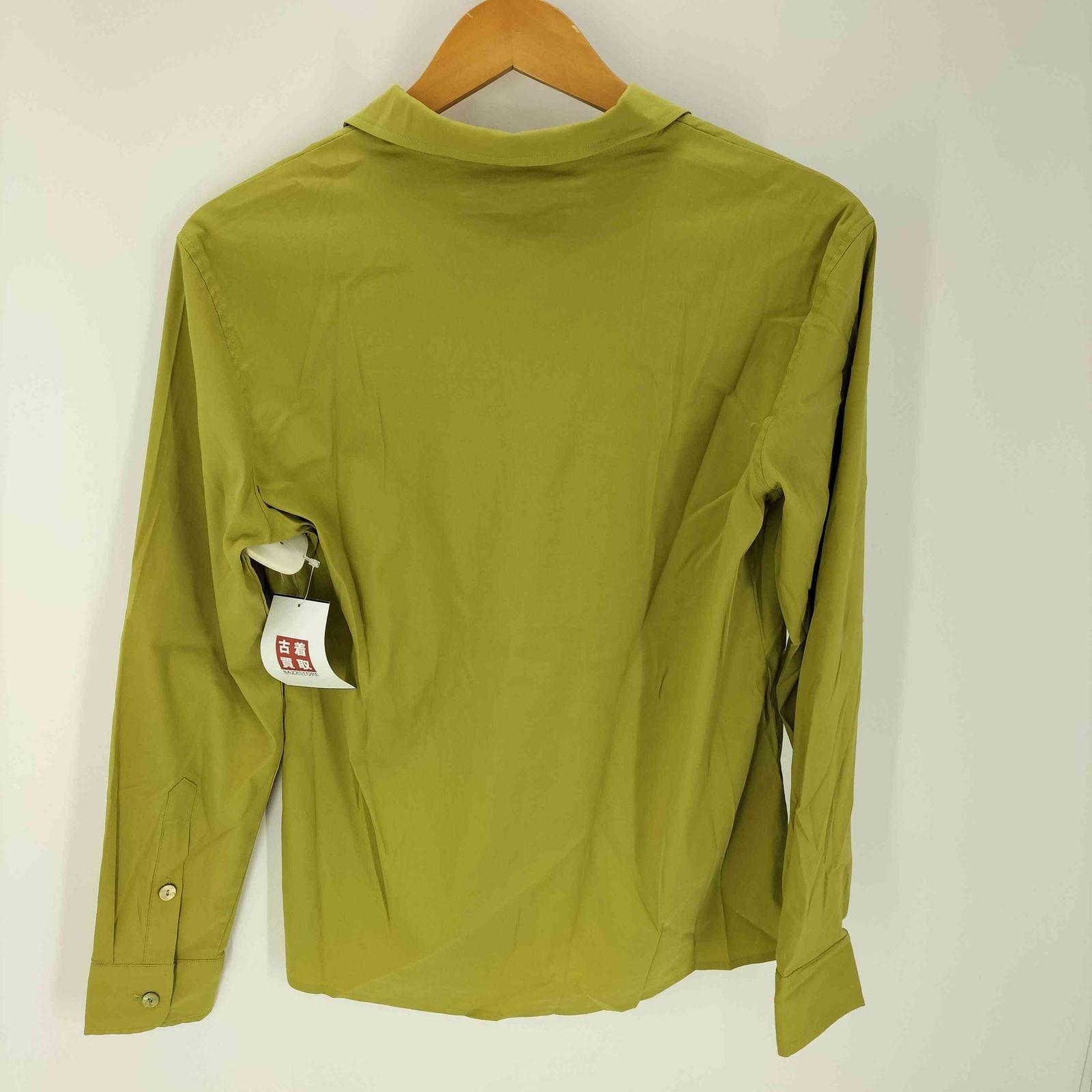 MaxMara マックスマーラ　白タグ　高級　シャツ　ブラウス　開襟 マックスマーラ MAX MARA イタリア製 白タグ 無地 L/S 開襟