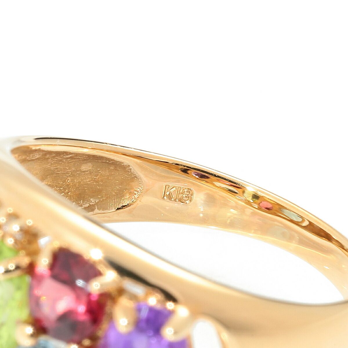 リング 指輪 ペリドット ダイヤモンド K18 12号 中古 プレラブド 返品  