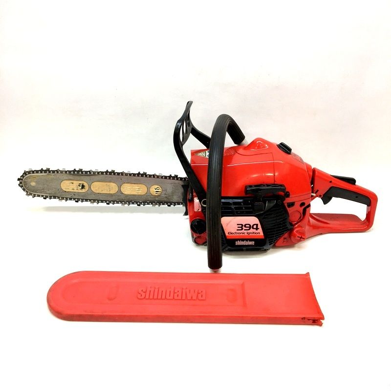 shindaiwa 新ダイワ エンジンチェーンソー 394 吹上初爆 済 現状渡し 林業 農業 伐採 △ DW3464