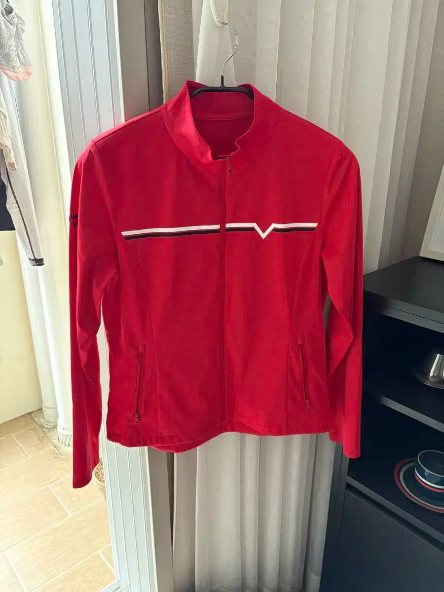 Callaway キャロウェイ レッド レディース ゴルフ ウィンドブレーカー ジャケット