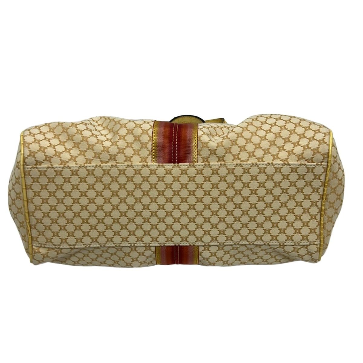 CELINE(セリーヌ) ハンドバッグ美品 マカダム柄 ベージュ×ダーク