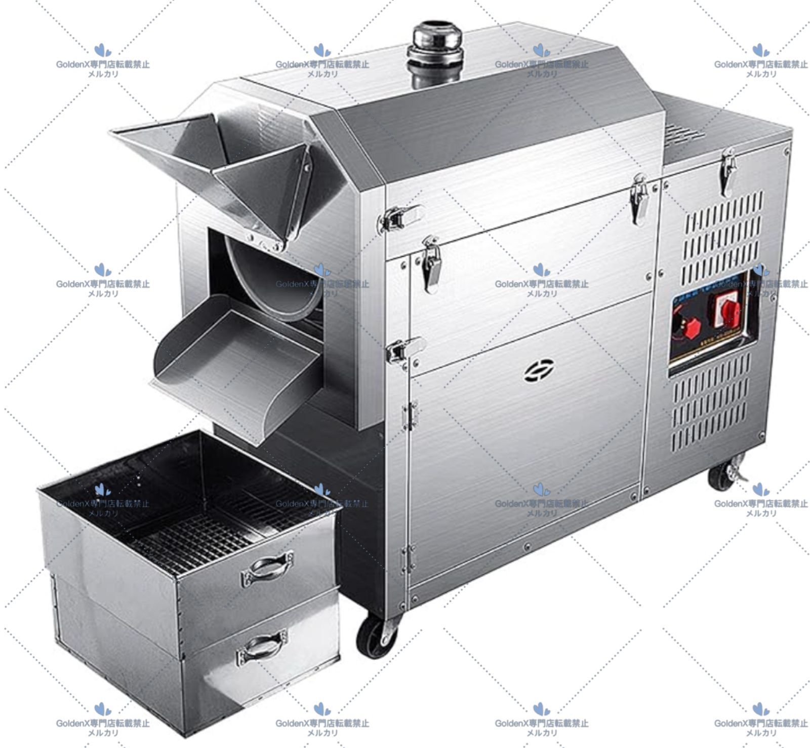 電気栗焙煎機 自動ナッツピーナッツ焙煎機 速度15?17rpm |分 調整 な温度と正|逆回転 15?20KG | hの生産 均一な加熱