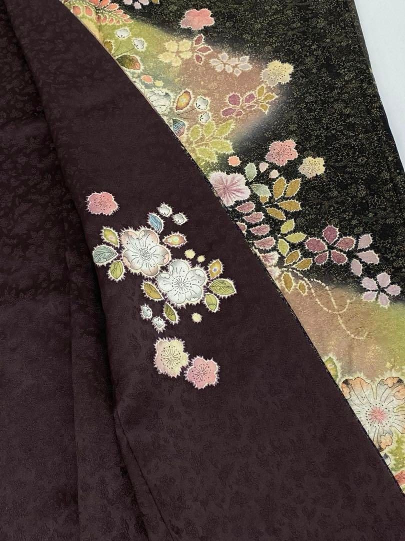 振袖 豪華 桐屋 翠山工房 金通し 金彩 絞り加工 辻が花 身丈166cm 