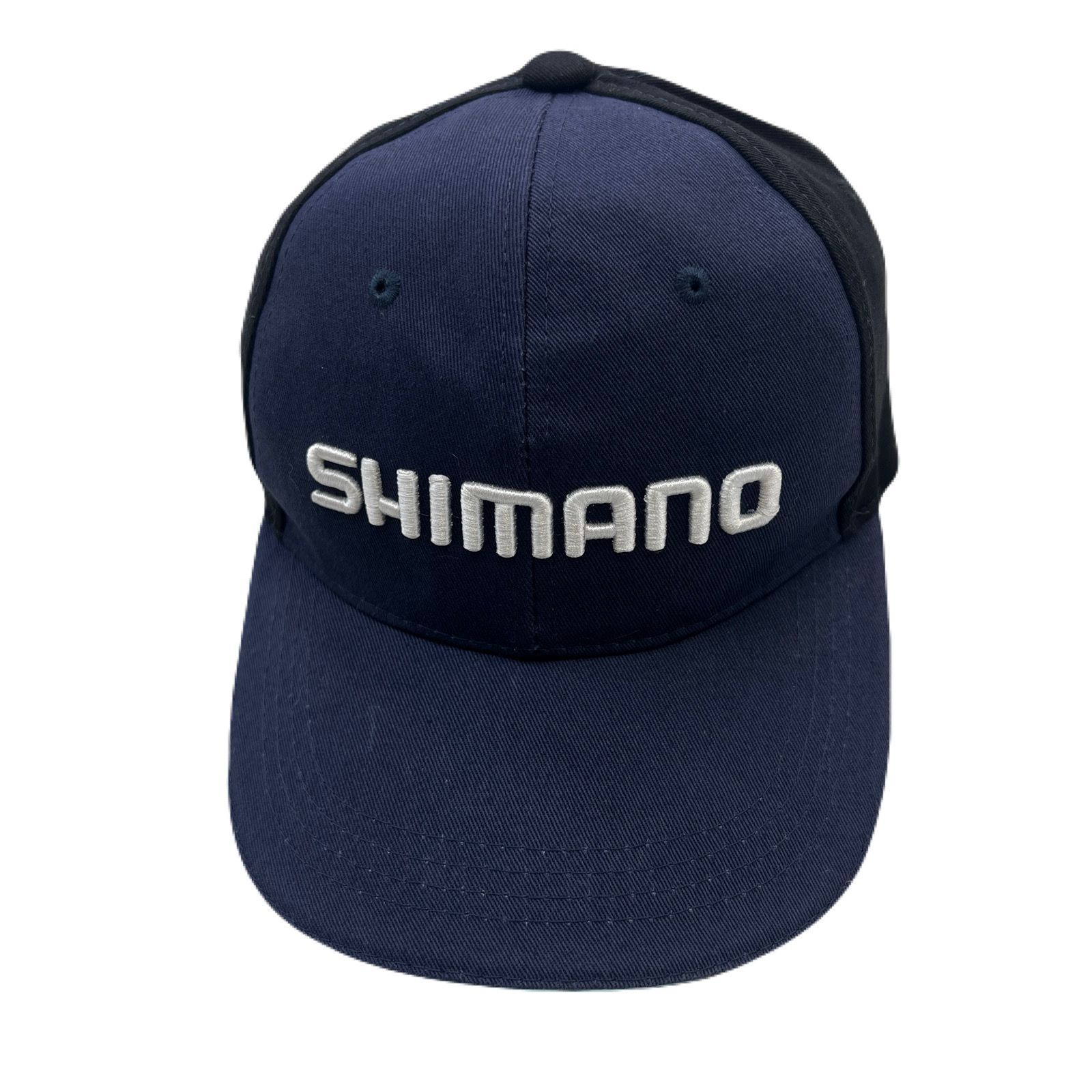 シマノ キャップ コットン製 釣り ネイビー ブラック ツートン