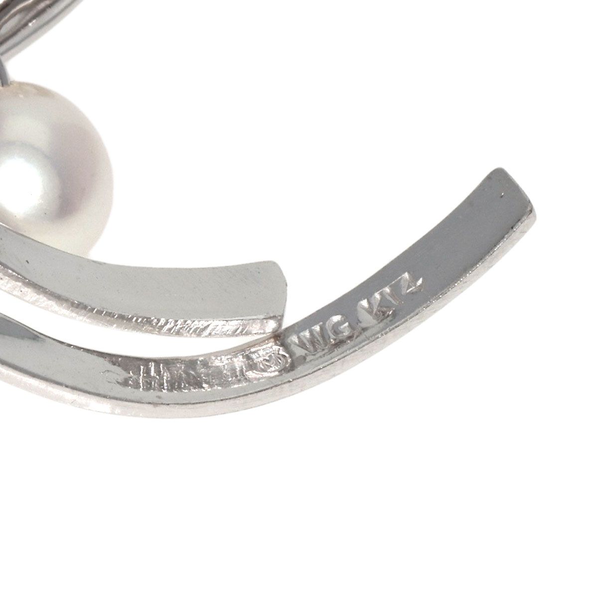 MIKIMOTO ミキモト アコヤパール 真珠 ブローチ K14WG