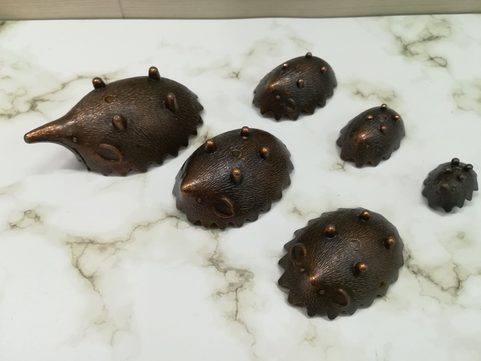 げ ギリシャ製 真鍮製 ハリネズミ 灰皿 6個セット アンティーク 小物 1171 WWW_KANDAIZUMI_COM