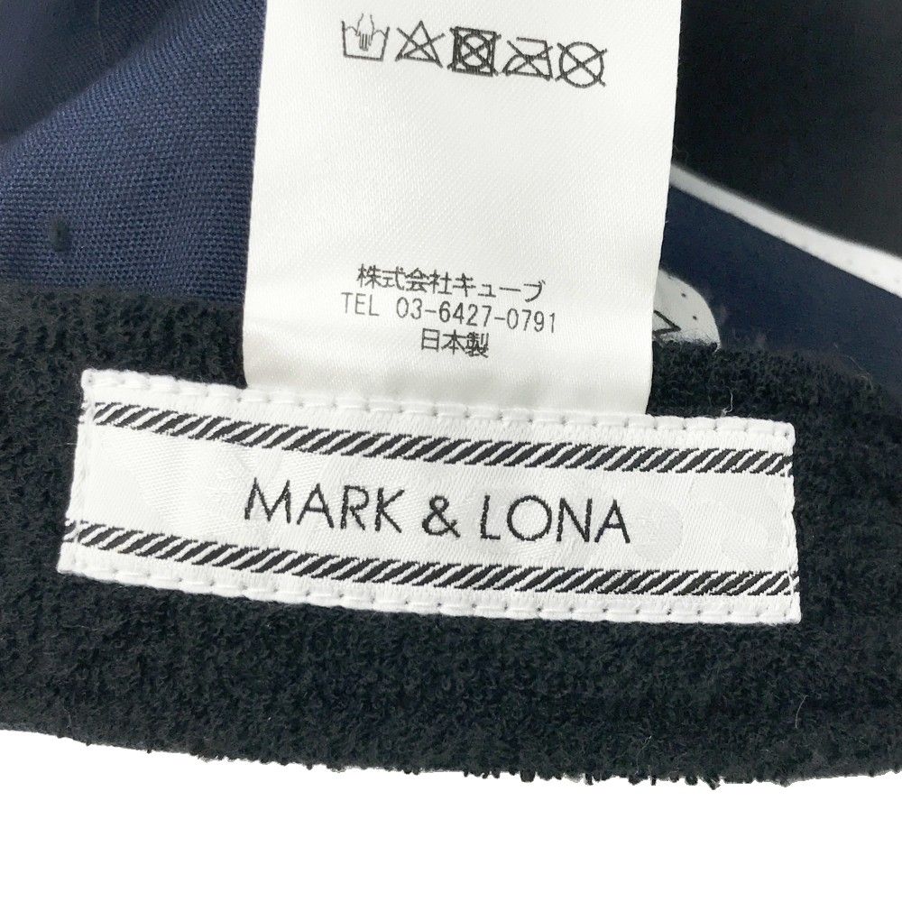 美品 MARK&LONA ベルベット ゴルフウェア　スカル刺繍 MARK&LONA マークアンドロナ キャップ スカル ネイビー系 FREE