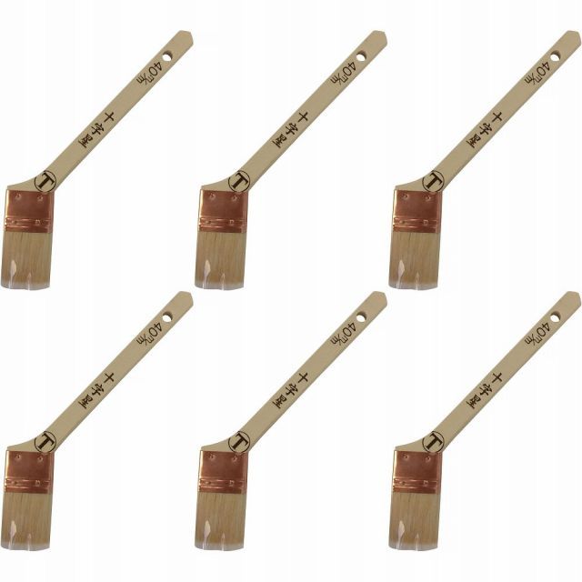 大塚刷毛製造 十字星 筋違 白 40mm 6個セット