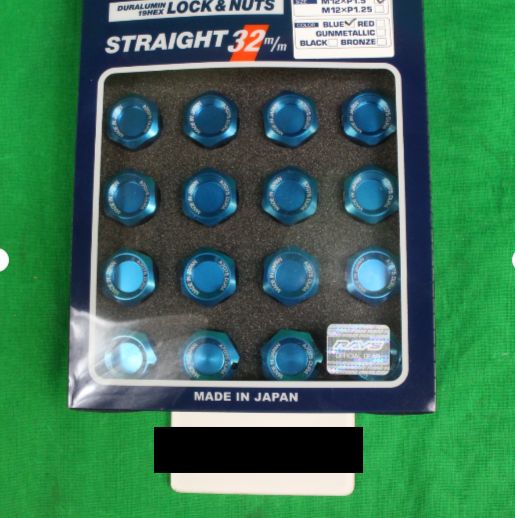 RAYS ジュラルミンロック＆ナット L42 19HEX M12xP1.25 ガンメタ レイズ RAYS ジュラルミンロック＆ナットセット L42ストレートタイプ