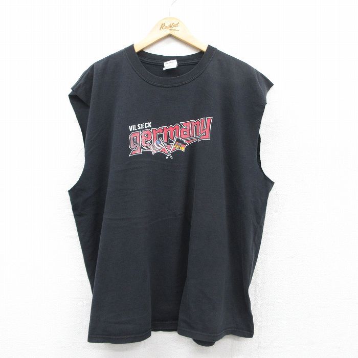XL/古着 ノースリーブ ビンテージ Tシャツ メンズ 90s germany 大きい 