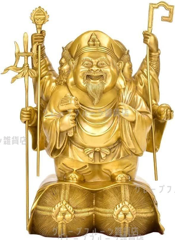 新品未使用】大黒天 三面大黒天 銅製 開運 商売繁盛 金運アップ
