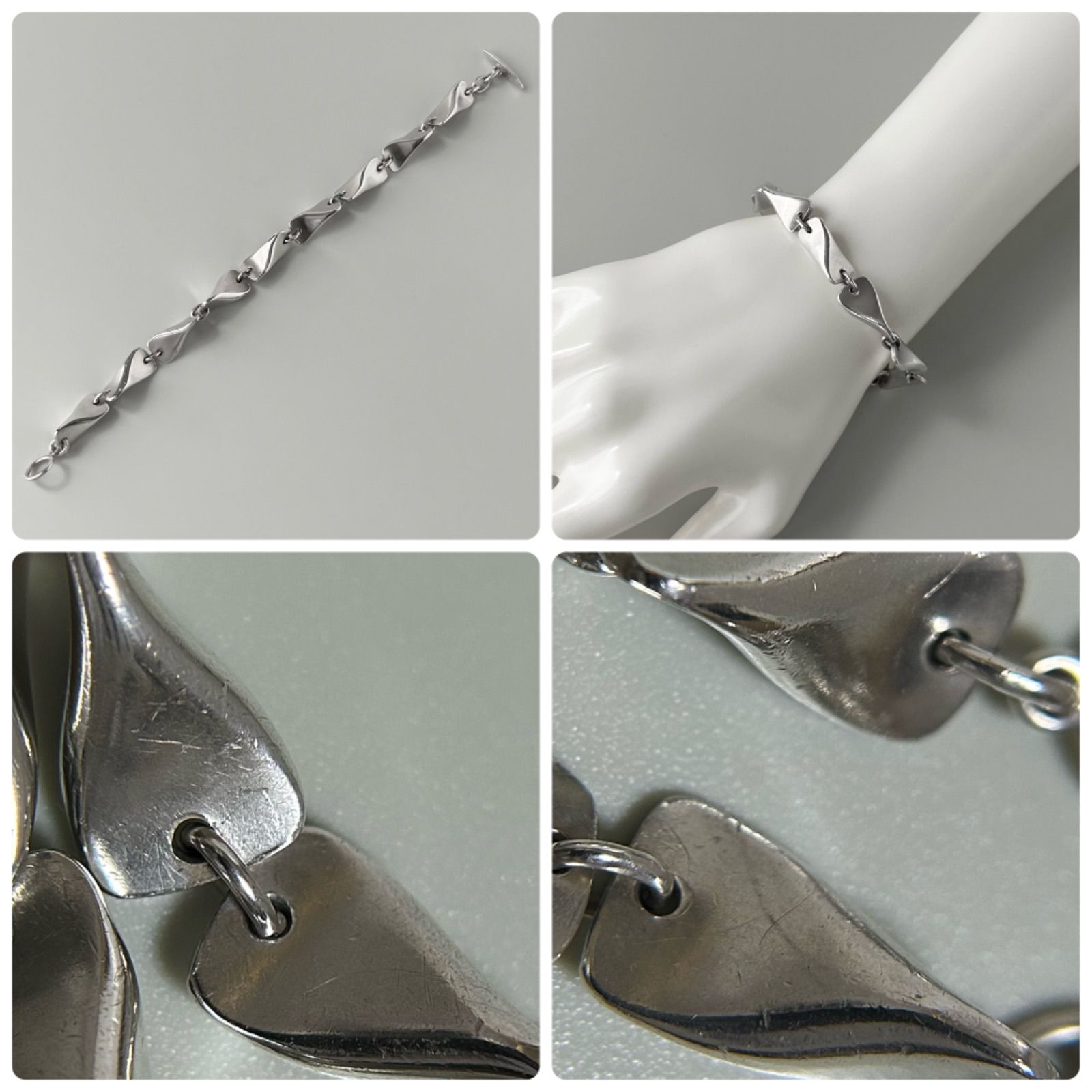 【使用感大】ジョージジェンセン ブレスレット 104A バタフライ AG925 ヴィンテージ Georg Jensen