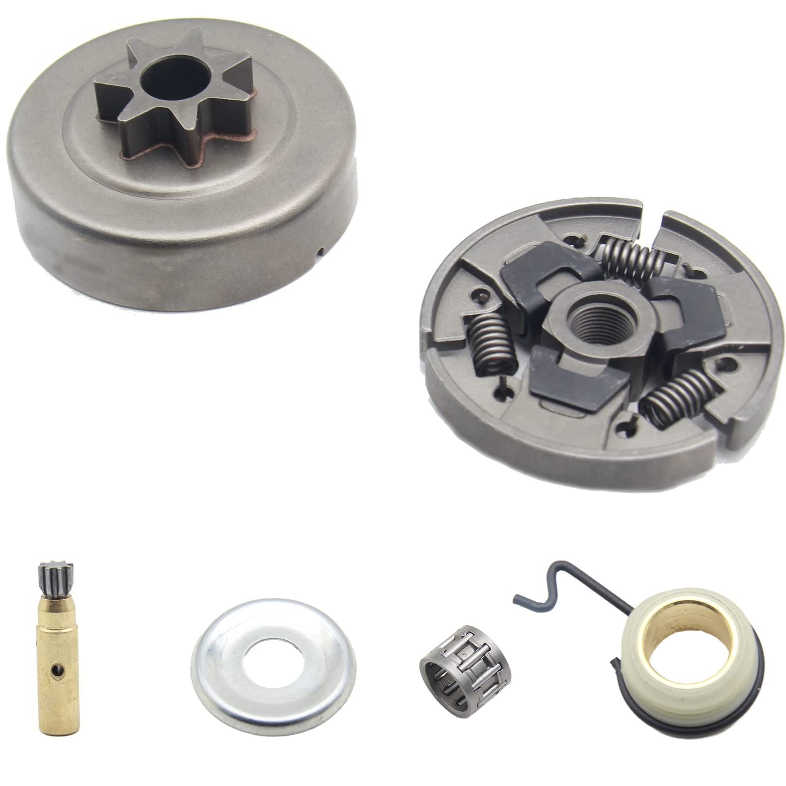 Kupplungstrommel Kettenrad 3/8" 6Z Für Stihl Kettensägen | Komplett-Set Mit Nadellager & E-Clip | Für MS170, MS180, MS210, MS230, MS250