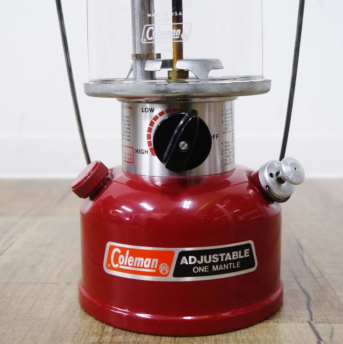 コールマン Coleman ランタン 286A 1989年 ADJUSTABLE ONE MANTLE ワン